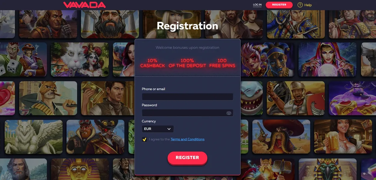 Registracija i ulaz u Vavada Casino